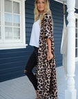 Chiara Silky Kimono in Leopard Print