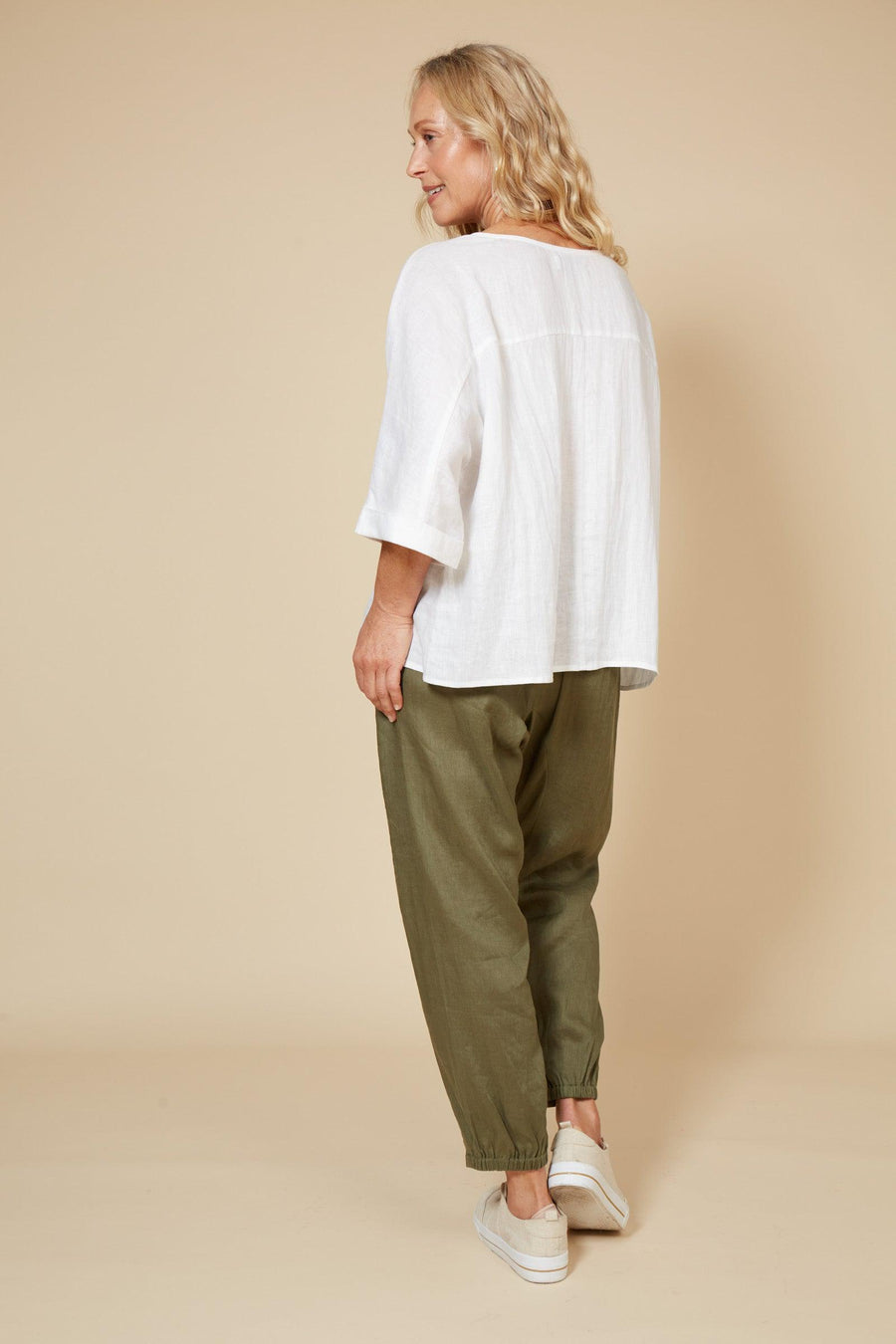 Eb & Ive Studio Relaxed Top 100% Linen