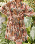 Primrose Tiered Jungle Cat Dress